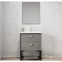Boston Matte Dark Grey Wall Hung Vanity 750 Cabinet Only